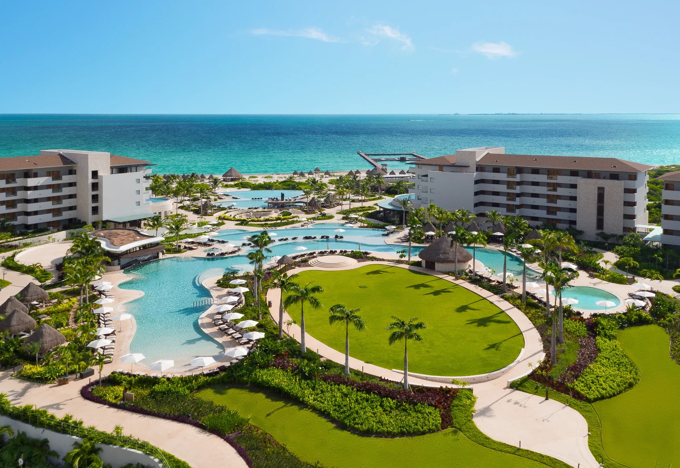 Top view of Dreams Playa Mujeres Golf and Spa Resort.